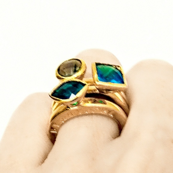 Fine CN Gold Stackable Rings w/Inspirational Words- Size 6.25 - Picture 3 of 8